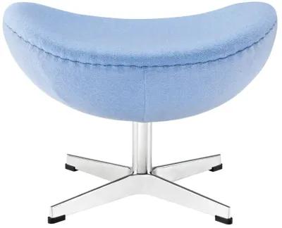 Modway Glove Mid-Century Modern Wool Ottoman in Baby Blue