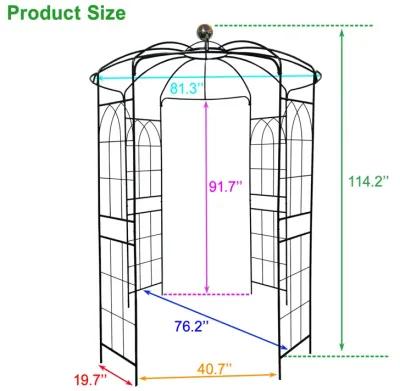 Birdcage Shaped Metal Garden Arch Gazebo