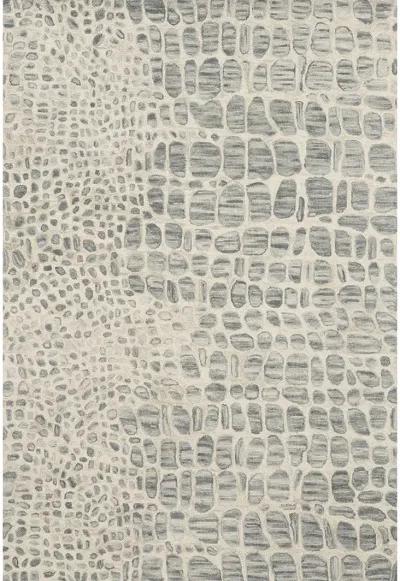 Masai MAS03 Silver Grey/Ivory 3'6" x 5'6" Rug