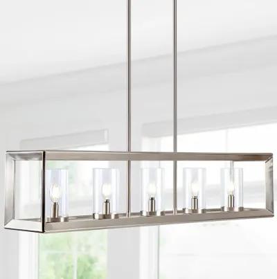 Anna Linear Metal/Glass LED Pendant