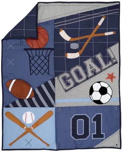 Lambs & Ivy Baby Sports 3-Piece Football/Basketball Baby Crib Bedding Set