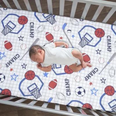 Lambs & Ivy Baby Sports 3-Piece Football/Basketball Baby Crib Bedding Set