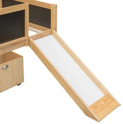 Merax Loft Bed with 2 Storage Boxes