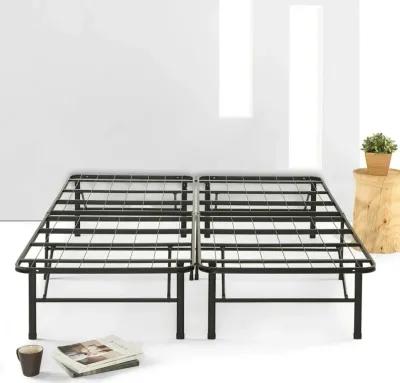 Hivvago King size Folding Sturdy Metal Platform Bed Frame with Storage Space