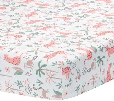 Lambs & Ivy Enchanted Safari Animals 100% Cotton Jungle Baby Fitted Crib Sheet