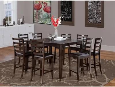 East West Furniture 9  Pc  Counter  height  Table  set-  Square  Table  and  8  Kitchen  counter  Chairs