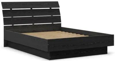 Tvilum Scottsdale Queen Bed with Slat Roll, Black Woodgrain