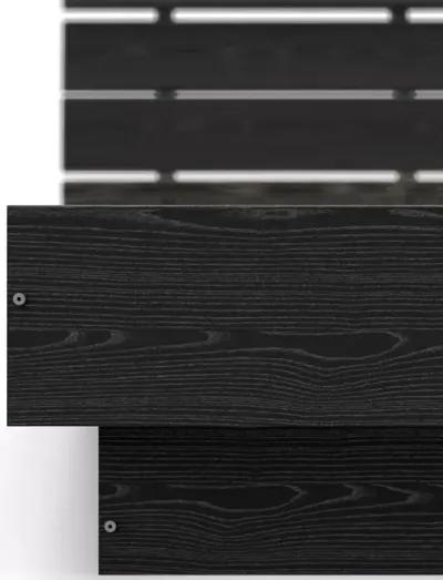 Tvilum Scottsdale Queen Bed with Slat Roll, Black Woodgrain