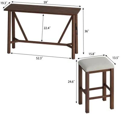 5-Piece Dining Set with Power Outlets