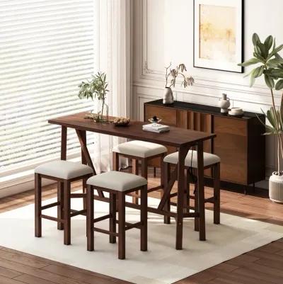 5-Piece Dining Set with Power Outlets