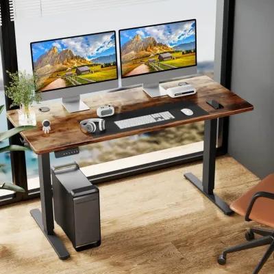 Electric Power Lift Desk with Memory Height Settings, High Load Capacity, and Enhanced Productivity