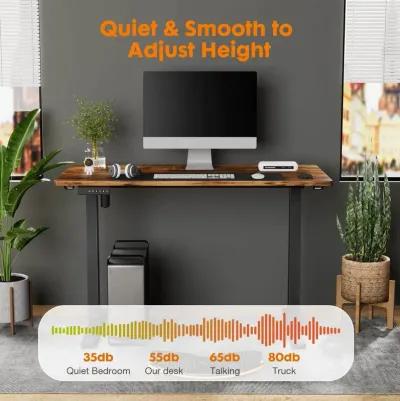 Electric Power Lift Desk with Memory Height Settings, High Load Capacity, and Enhanced Productivity