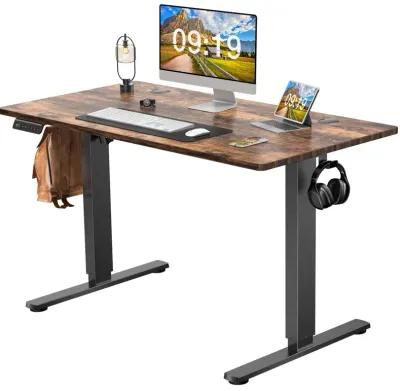 Electric Power Lift Desk with Memory Height Settings, High Load Capacity, and Enhanced Productivity