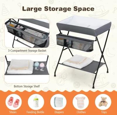 Baby Storage Folding Diaper Changing Table