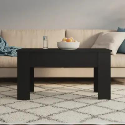 vidaXL Coffee Table Black 39.8"x19.3"x20.5" Engineered Wood