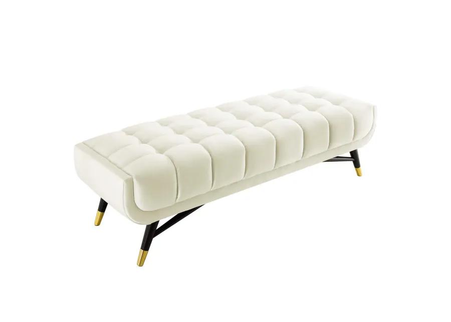 Adept 60" Performance Velvet Bench-Benzara