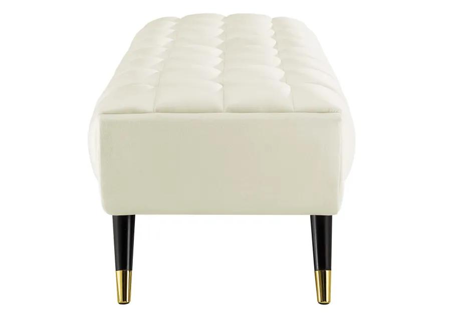 Adept 60" Performance Velvet Bench-Benzara