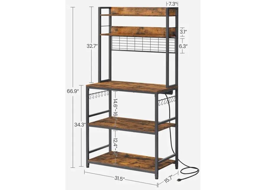 Bakers Rack with Power Outlet