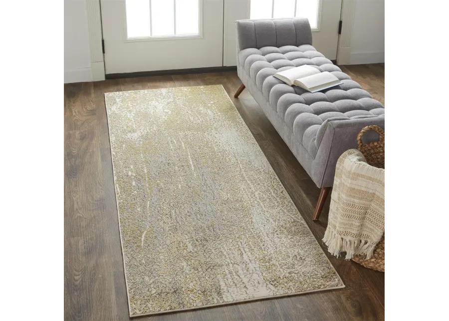 Aura 3739F Ivory/Gray/Gold 2'10" x 7'10" Rug