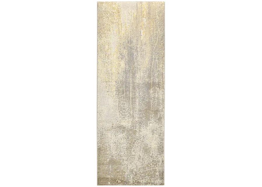 Aura 3739F Ivory/Gray/Gold 2'10" x 7'10" Rug