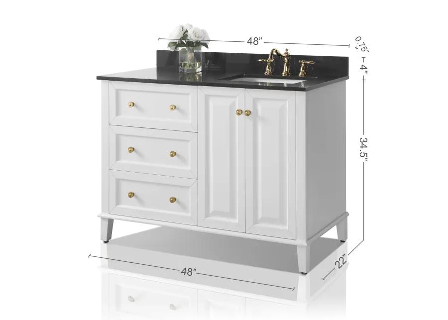 Hannah 48 in. Off Centered Bath Vanity Set