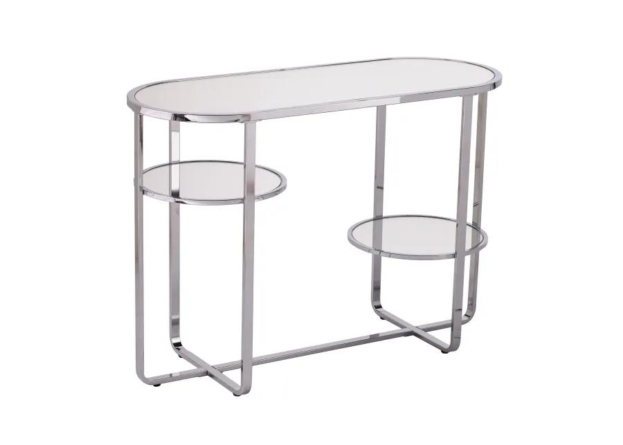 Maxina Mirrored Console Table w/ Storage