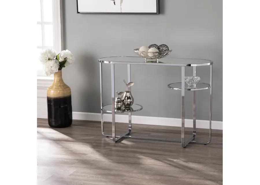 Maxina Mirrored Console Table w/ Storage