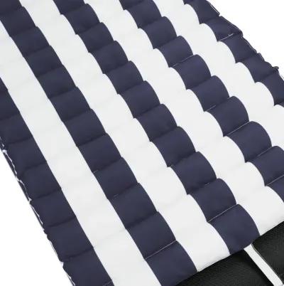 Blue and White Lounge Chair Replacement Cushions Set