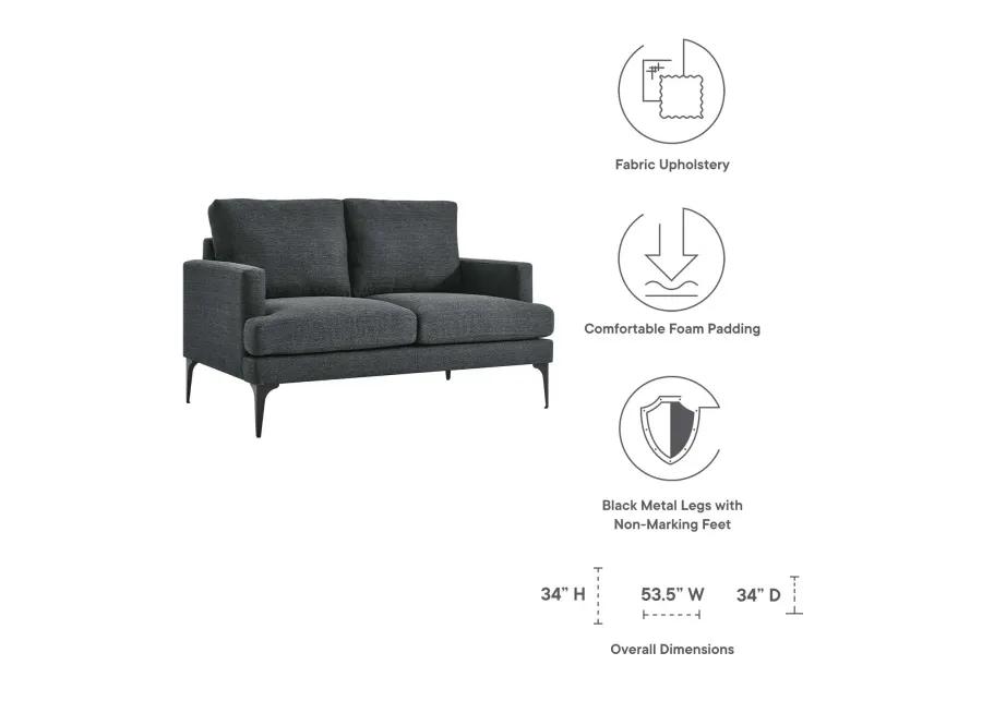 Evermore Upholstered Fabric Loveseat