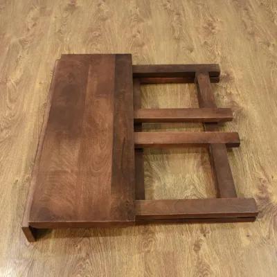 Handmade 100% Mango Wood Knock Down Teak Color Rectangular Shaped Indoor Study Table