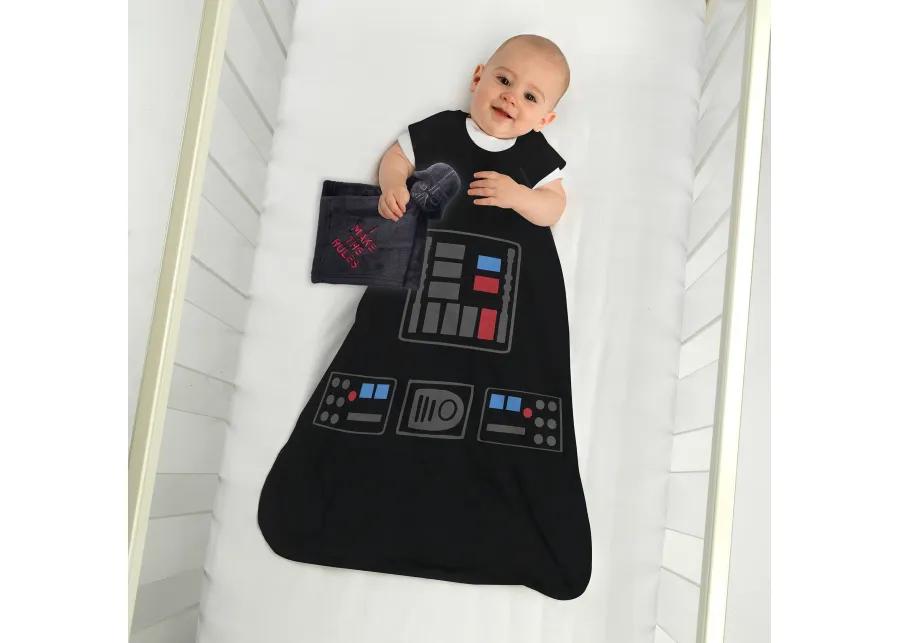 Lambs & Ivy Star Wars Darth Vader Wearable Blanket & Lovey Baby Gift Set - 2pc