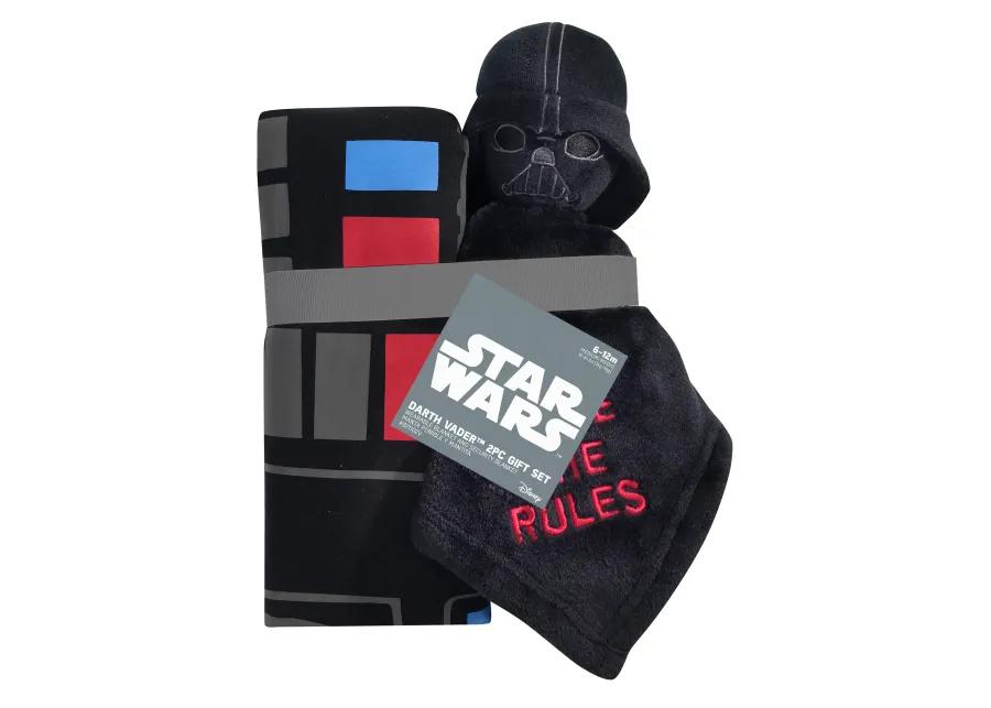 Lambs & Ivy Star Wars Darth Vader Wearable Blanket & Lovey Baby Gift Set - 2pc