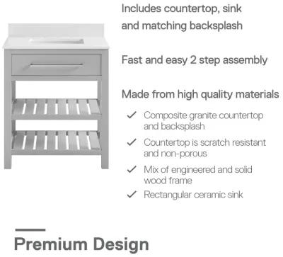 DHP Camden 30" Bathroom Vanity