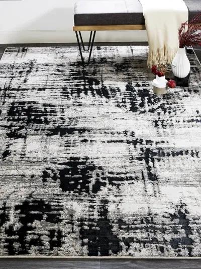 Micah 3339F 3'11" x 6' Black/White/Gray Rug