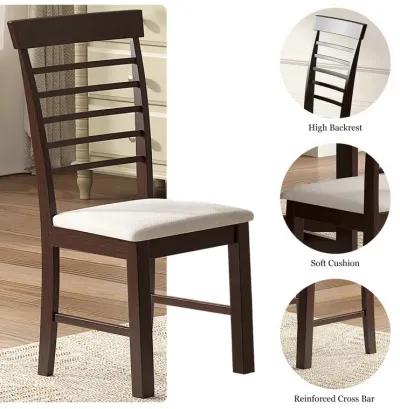 Retro Dining Chairs, Cream & Cappuccino, 2-Pack