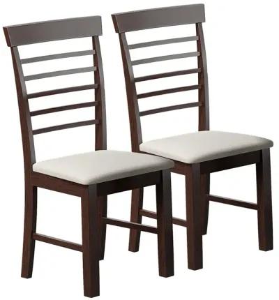 Retro Dining Chairs, Cream & Cappuccino, 2-Pack