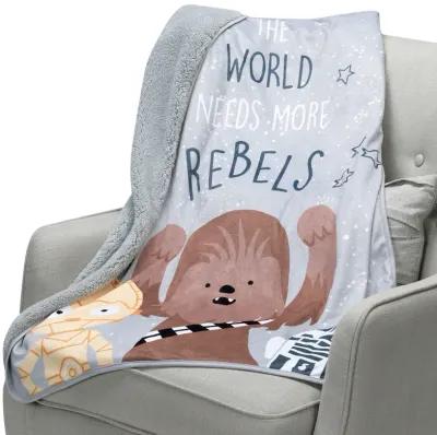 Lambs & Ivy Star Wars Rebels Baby Blanket - Gray