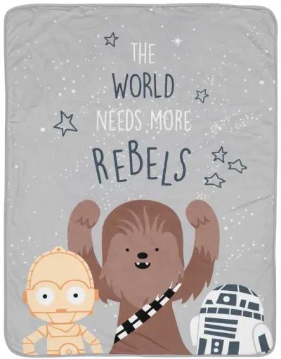 Lambs & Ivy Star Wars Rebels Baby Blanket - Gray