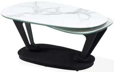 Motion coffee table with ceramic top