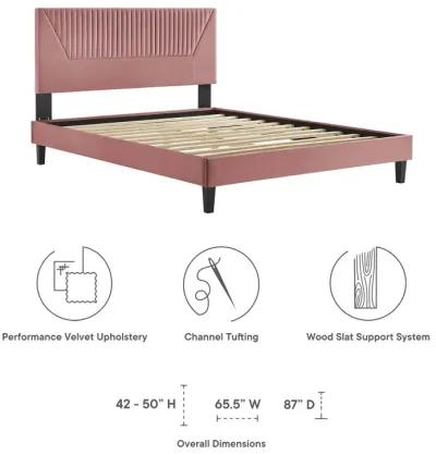 Modway - Yasmine Channel Tufted Performance Velvet King Platform Bed