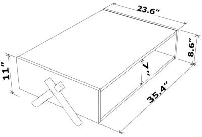 Kipp Coffee Table with Interior Shelving