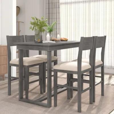 5-Piece Farmhouse Dining Set for Small Spaces