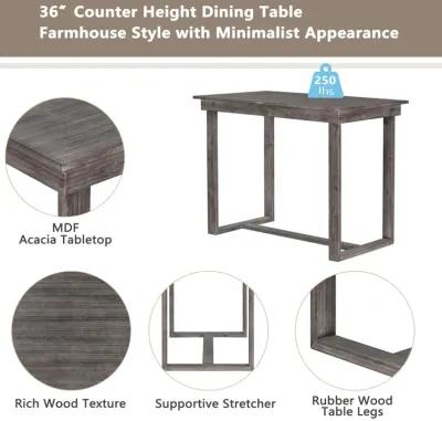 5-Piece Farmhouse Dining Set for Small Spaces