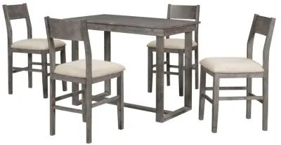 5-Piece Farmhouse Dining Set for Small Spaces