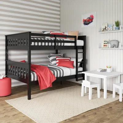 DHP Hurley Full-Over-Full Wood Bunk Bed with USB Port