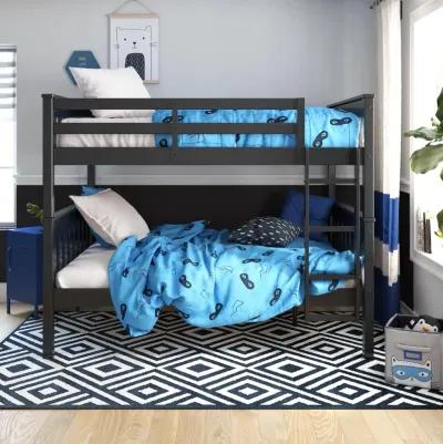 DHP Hurley Full-Over-Full Wood Bunk Bed with USB Port