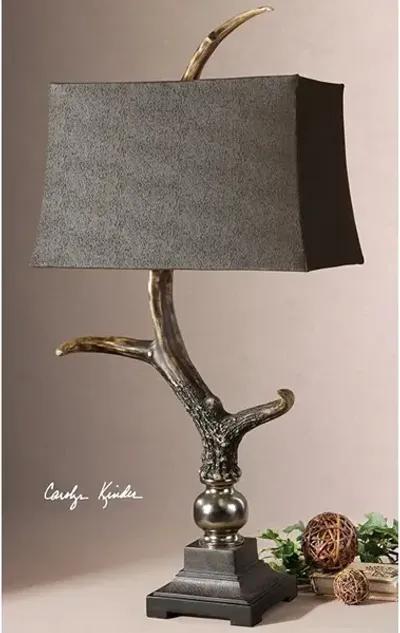 Uttermost Stag Horn Dark Shade Table Lamp