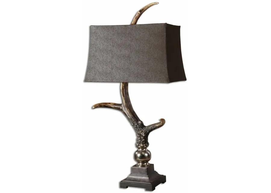 Uttermost Stag Horn Dark Shade Table Lamp