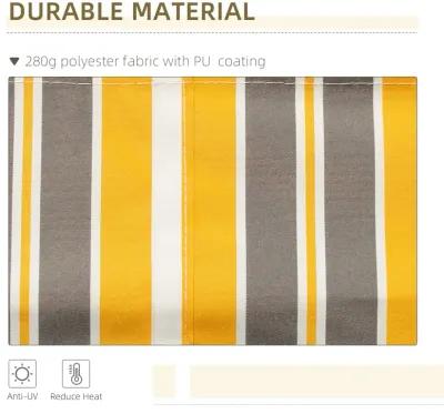 Yellow/Grey Patio Cover: 12'x10' Manual Retractable Sunshade