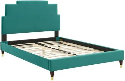 Modway - Lindsey Performance Velvet Full Platform Bed